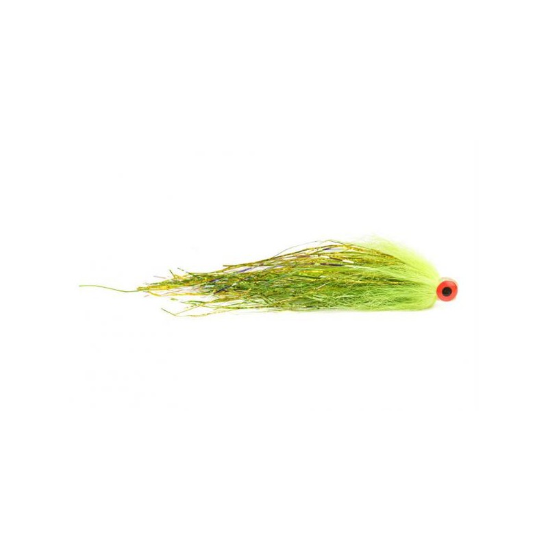 Tube fly Bauer UV chartreuse spécial Wiggle Tail